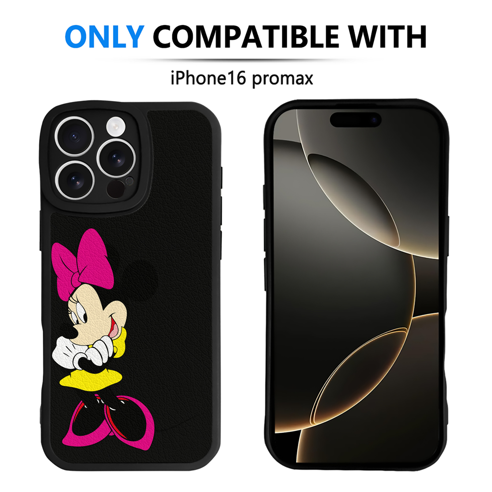 （画像用） ミッキーマウス Mickey Mouse 【iPhone 16シリーズ対応】シリコンスマホケース（レザー調） 材質：シリコン